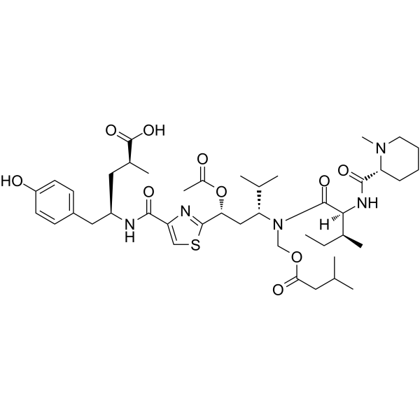 Tubulysin A Chemical Structure Tubulysin A(Synonyms: TubA)
