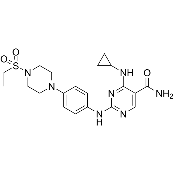 Cerdulatinib Chemical Structure Cerdulatinib(Synonyms: PRT062070; PRT2070)