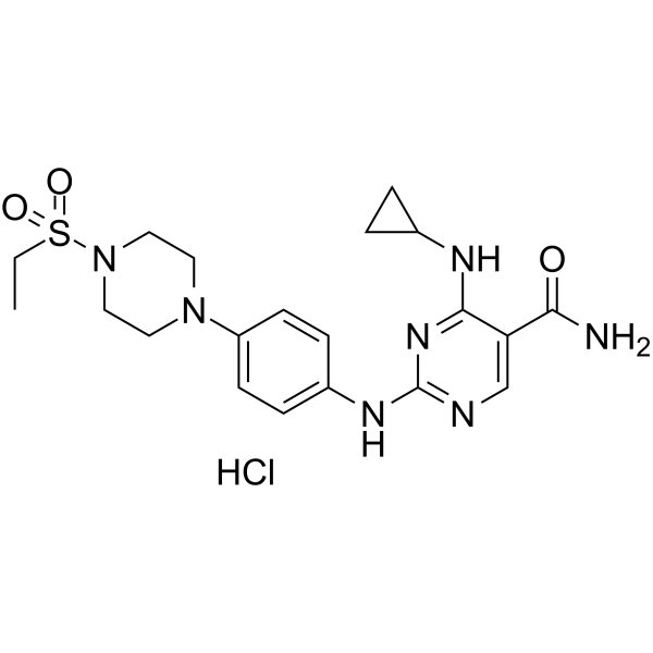 Cerdulatinib hydrochloride(Synonyms: PRT062070 hydrochloride; PRT2070 hydrochloride)