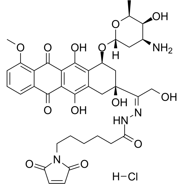 MC-DOXHZN hydrochloride(Synonyms: (E/Z)-Aldoxorubicin hydrochloride; Doxorubicin(6-maleimidocaproyl)hydrazone hydrochloride)