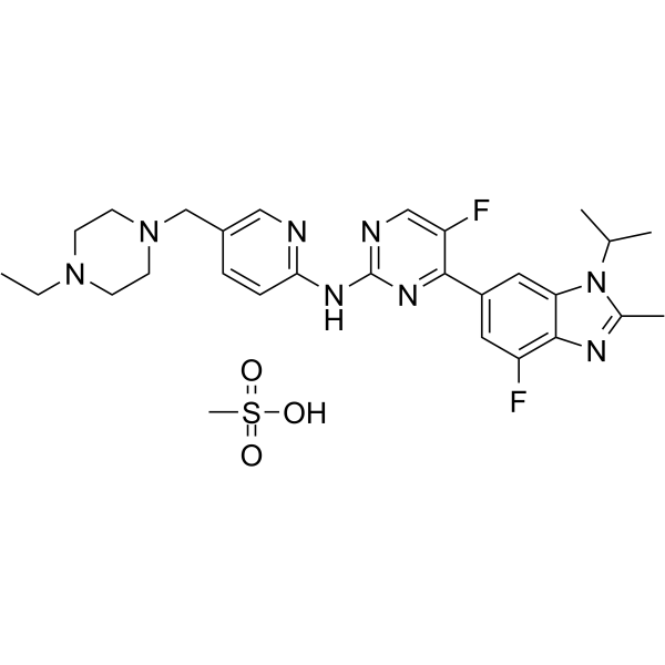 Abemaciclib methanesulfonate Chemical Structure Abemaciclib methanesulfonate(Synonyms: LY2835219 methanesulfonate)