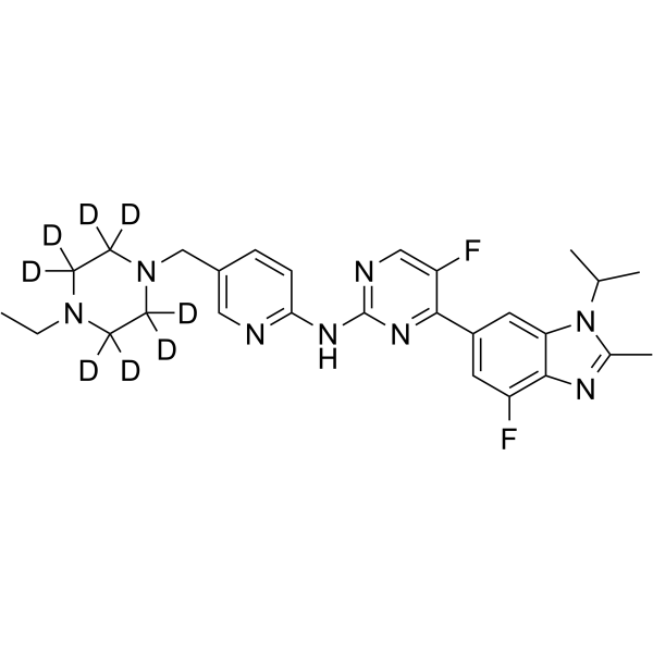 Abemaciclib-d8 Chemical Structure Abemaciclib-d8(Synonyms: LY2835219-d8)
