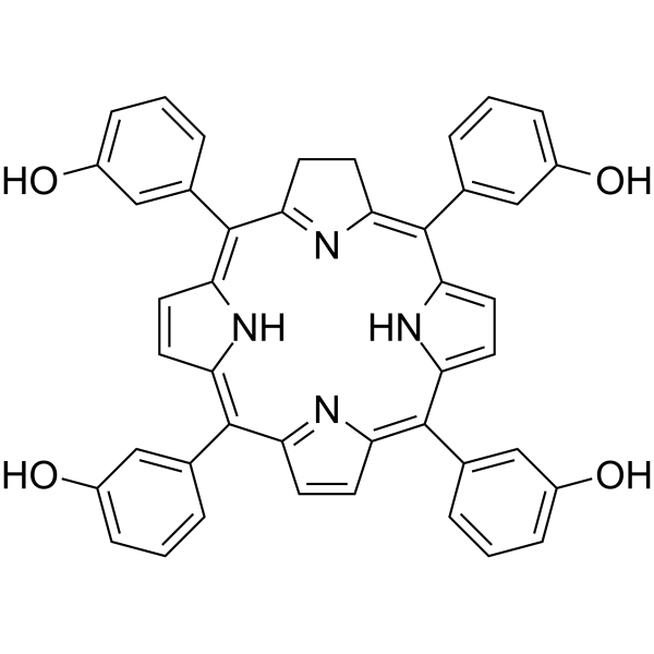 Temoporfin Chemical Structure Temoporfin(Synonyms: 替莫泊芬; m-THPC; KW2345)
