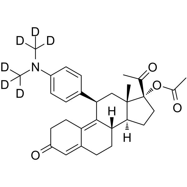 Ulipristal acetate-d6 Chemical Structure Ulipristal acetate-d6(Synonyms: CDB-2914-d6)