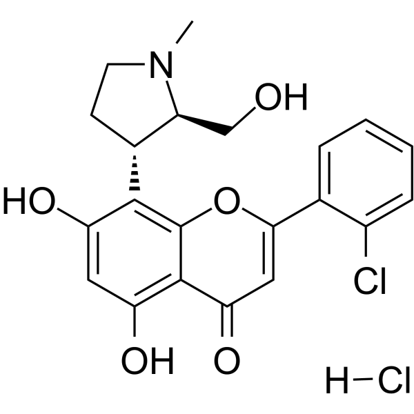 Riviciclib hydrochloride Chemical Structure Riviciclib hydrochloride(Synonyms: P276-00)