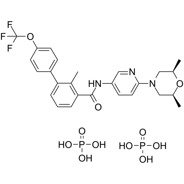 Sonidegib diphosphate Chemical Structure Sonidegib diphosphate(Synonyms: Erismodegib diphosphate; LDE225 diphosphate; NVP-LDE225 diphosphate)