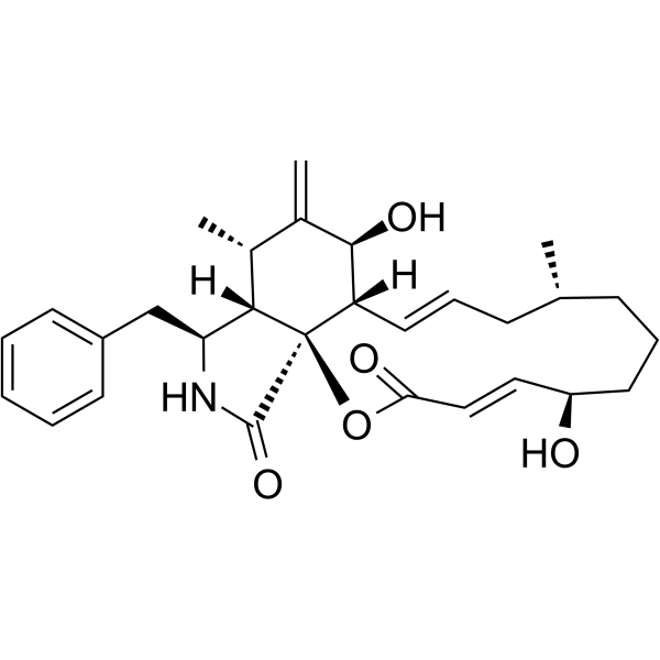 Cytochalasin B Chemical Structure Cytochalasin B(Synonyms: 细胞松弛素B; Phomin)