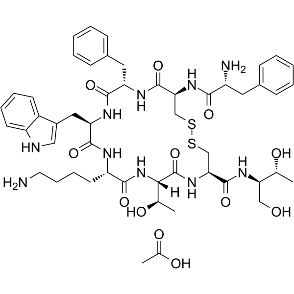 Octreotide acetate(Synonyms: 醋酸奥曲肽; SMS 201-995 acetate)