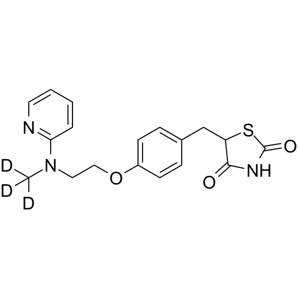 Rosiglitazone-d3 Chemical Structure Rosiglitazone-d3(Synonyms: 罗格列酮 d3)