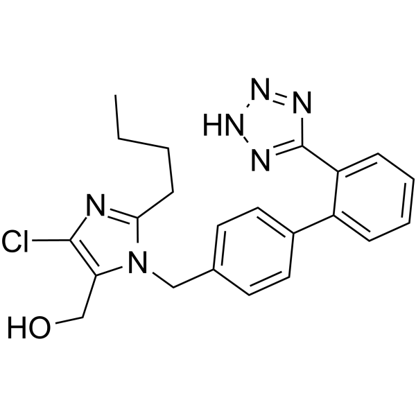 Losartan Chemical Structure Losartan(Synonyms: 氯沙坦; DuP-753)