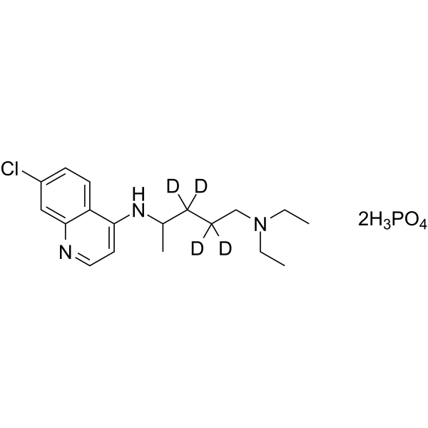 Chloroquine-d4 phosphate Chemical Structure Chloroquine-d4 phosphate(Synonyms: 磷酸氯喹 d4 (磷酸盐))