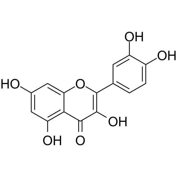 Quercetin Chemical Structure Quercetin(Synonyms: 槲皮素)