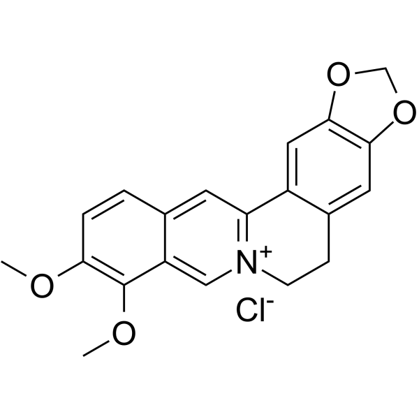 Berberine chloride(Synonyms: 盐酸小檗碱; Natural Yellow 18 chloride)
