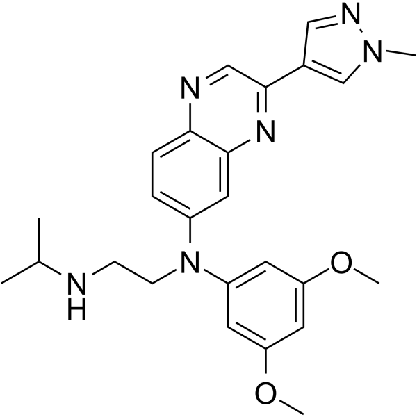Erdafitinib Chemical Structure Erdafitinib(Synonyms: 厄达替尼; JNJ-42756493)