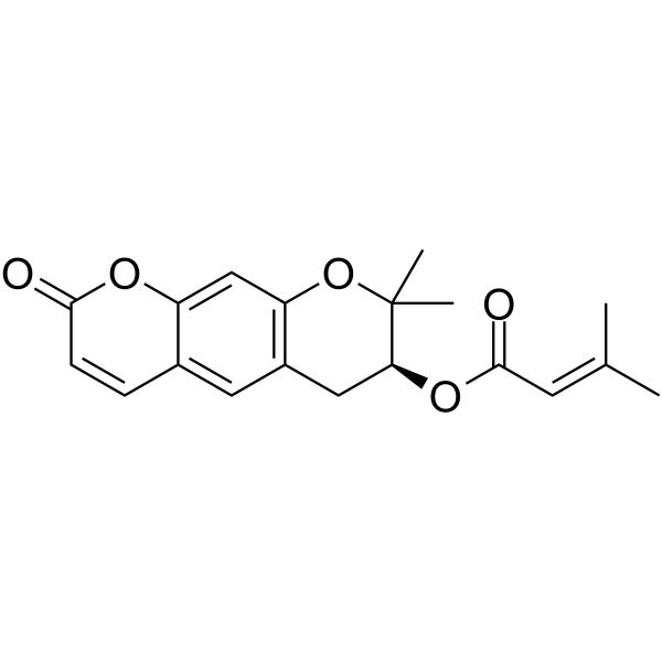 Decursin Chemical Structure Decursin(Synonyms: 紫花前胡素; (+)-Decursin)