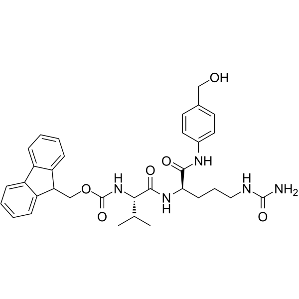 Fmoc-Val-D-Cit-PAB Chemical Structure Fmoc-Val-D-Cit-PAB