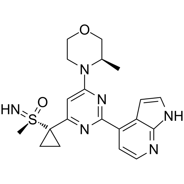 Ceralasertib Chemical Structure Ceralasertib(Synonyms: AZD6738)