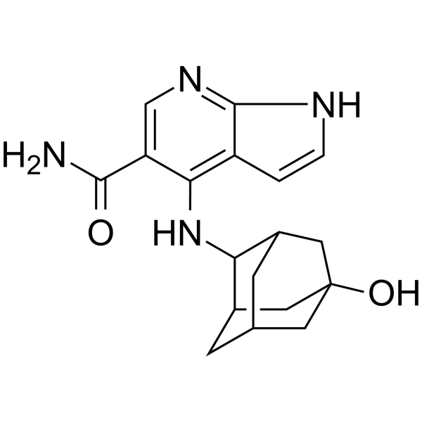 Peficitinib Chemical Structure Peficitinib(Synonyms: ASP015K; JNJ-54781532)