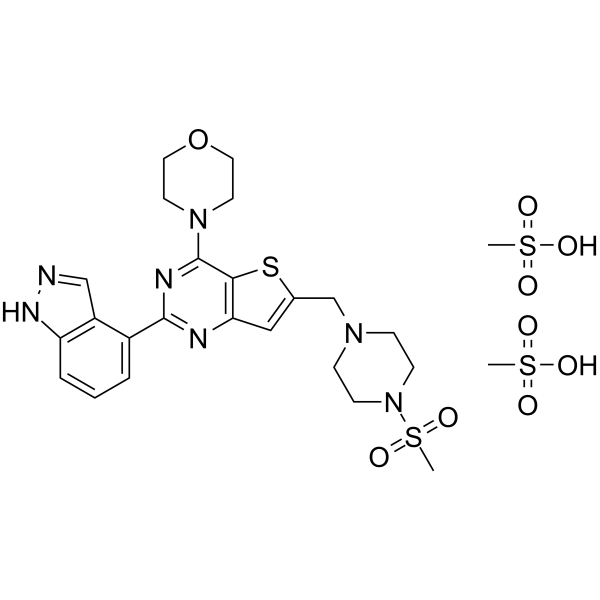 Pictilisib dimethanesulfonate(Synonyms: GDC-0941 dimethanesulfonate; GDC-0941 2 MeSO3H salt)