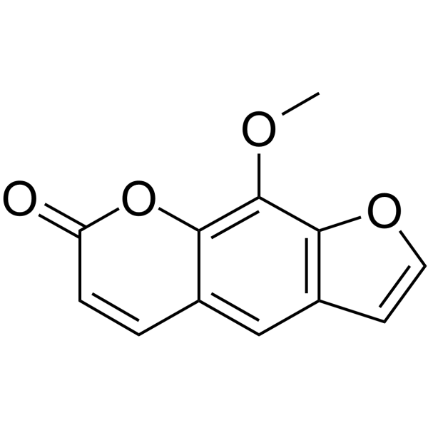 Methoxsalen Chemical Structure Methoxsalen(Synonyms: 甲氧沙林; 8-Methoxypsoralen; Xanthotoxin; 8-MOP)