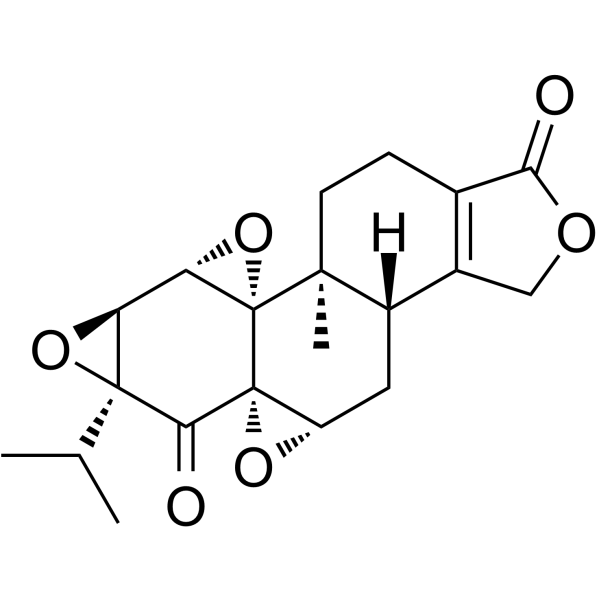 Triptonide Chemical Structure Triptonide(Synonyms: 雷公藤内酯酮; NSC 165677; PG 492)