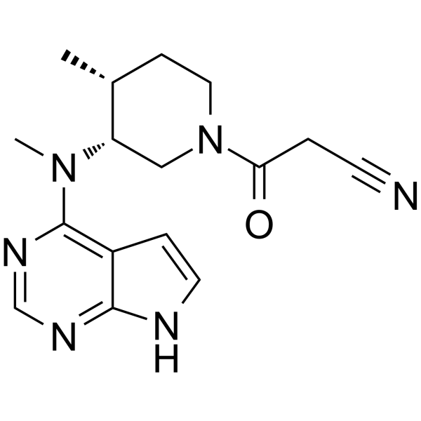 Tofacitinib Chemical Structure Tofacitinib(Synonyms: 托法替尼; Tasocitinib; CP-690550)