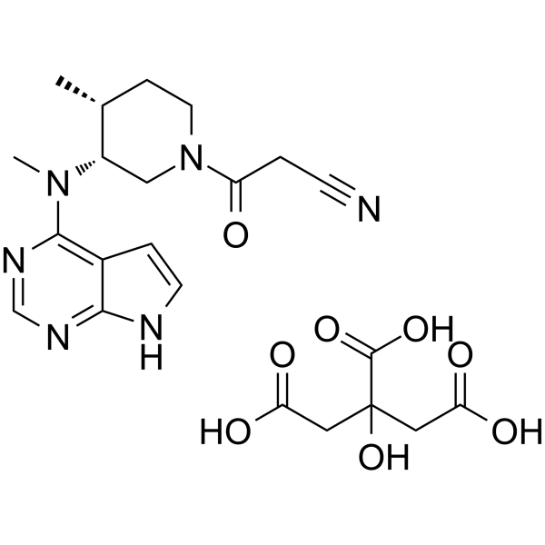 Tofacitinib citrate Chemical Structure Tofacitinib citrate(Synonyms: 枸橼酸托法替尼; Tasocitinib citrate; CP-690550 citrate)