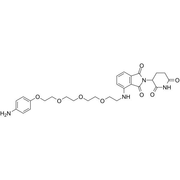 Pomalidomide-PEG4-Ph-NH2(Synonyms: Cereblon Ligand-Linker Conjugates 9;  E3 Ligase Ligand-Linker Conjugates 2)