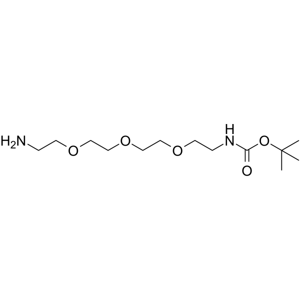 NH2-PEG3-C2-NH-Boc Chemical Structure NH2-PEG3-C2-NH-Boc(Synonyms: PROTAC Linker 15)