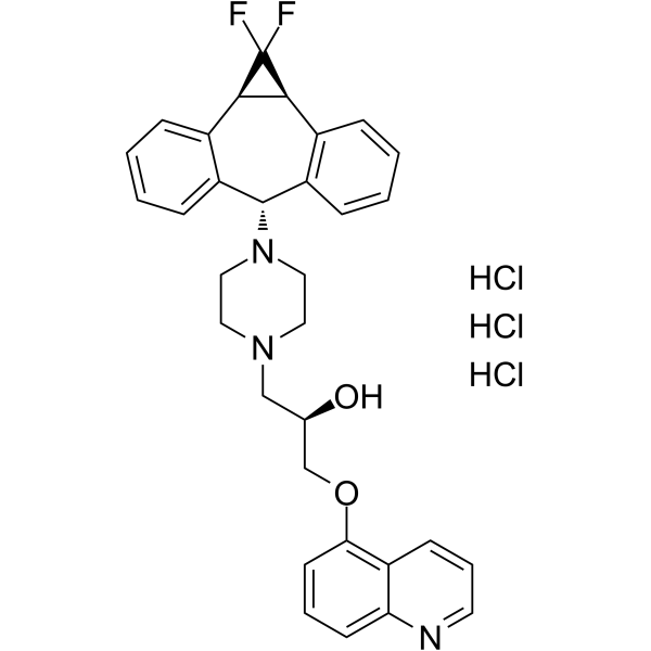 Zosuquidar trihydrochloride(Synonyms: 唑喹达三盐酸盐; RS 33295-198 trihydrochloride;  LY-335979 trihydrochloride)