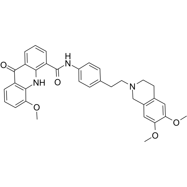 Elacridar Chemical Structure Elacridar(Synonyms: GF120918; GW0918; GG918; GW120918)