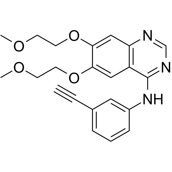 Erlotinib(Synonyms: 埃罗替尼; CP-358774;  NSC 718781;  OSI-774)