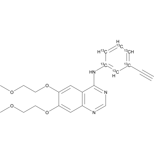 Erlotinib-13C6(Synonyms: CP-358774-13C6;  NSC 718781-13C6;  OSI-774-13C6)