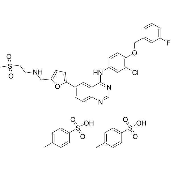 Lapatinib ditosylate(Synonyms: 二甲苯磺酸拉帕替尼; GW572016 ditosylate; GW2016 ditosylate)