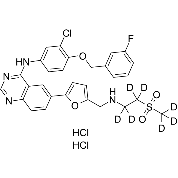 Lapatinib-d7 dihydrochloride(Synonyms: GW572016-d7 dihydrochloride; GW2016-d7 dihydrochloride)