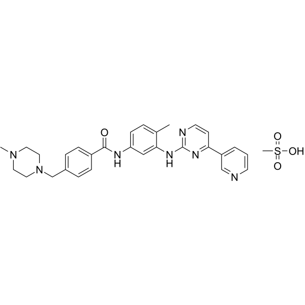 Imatinib Mesylate(Synonyms: 甲磺酸伊马替尼; STI571 Mesylate; CGP-57148B Mesylate)