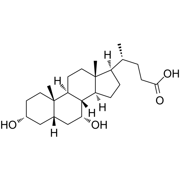 Chenodeoxycholic Acid Chemical Structure Chenodeoxycholic Acid(Synonyms: 鹅去氧胆酸; CDCA)