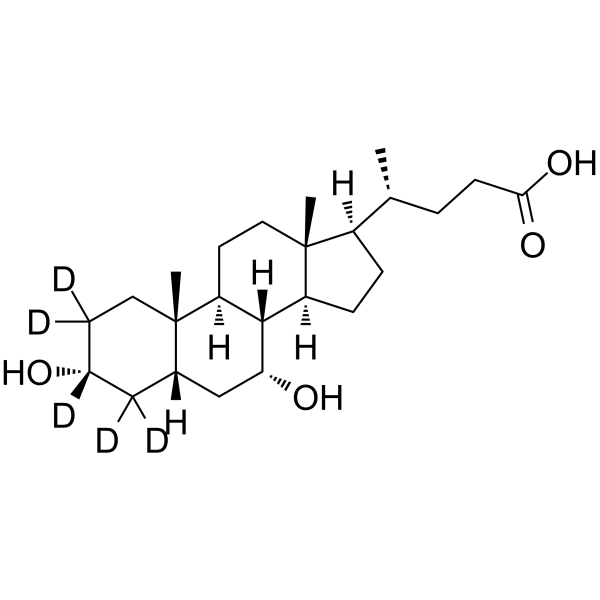 Chenodeoxycholic acid-d5 Chemical Structure Chenodeoxycholic acid-d5(Synonyms: CDCA-d5)