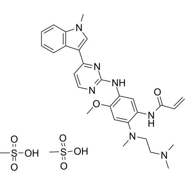 Osimertinib dimesylate(Synonyms: 奥希替尼二甲磺酸盐; AZD-9291 dimesylate; Mereletinib dimesylate)