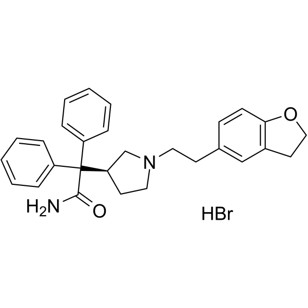 Darifenacin hydrobromide(Synonyms: 氢溴酸达非那新; UK-88525 hydrobromide)