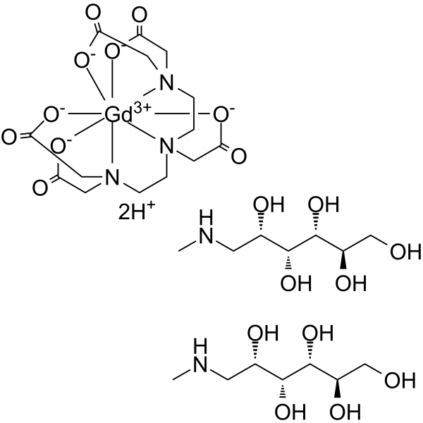 Gadopentetate dimeglumine(Synonyms: 钆喷酸葡胺; SH-L-451A;  Gadopentetic acid dimeglumine salt)