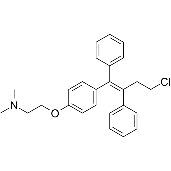 Toremifene Chemical Structure Toremifene(Synonyms: Z-Toremifene; NK 622 free base; FC-1157a free base)