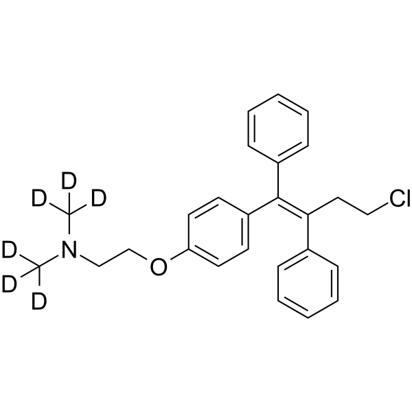 Toremifene-d6 Chemical Structure Toremifene-d6(Synonyms: Z-Toremifene-d6; NK 622-d6 free base; FC-1157a-d6 free base)