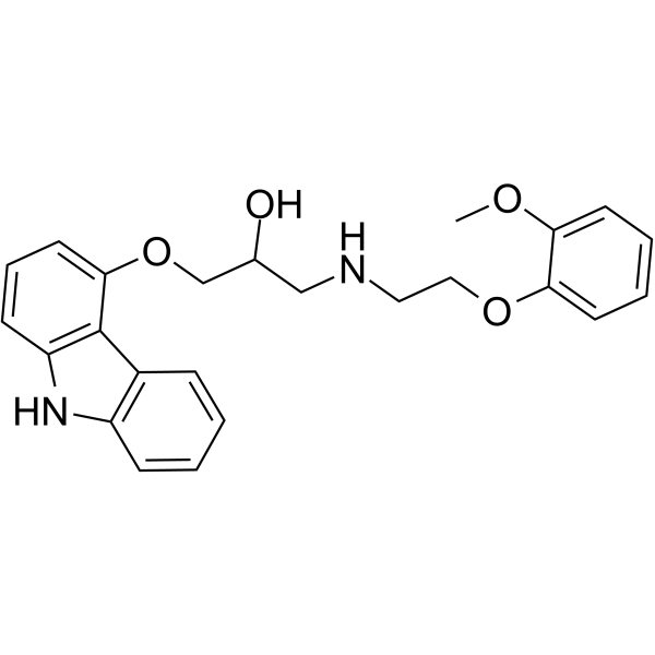 Carvedilol Chemical Structure Carvedilol(Synonyms: 卡维地洛; BM 14190)