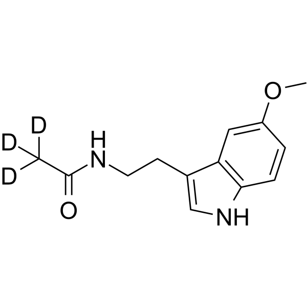Melatonin-d3 Chemical Structure Melatonin-d3(Synonyms: N-Acetyl-5-methoxytryptamine-d3)