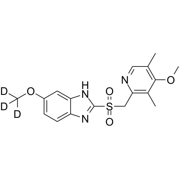 Omeprazole metabolite Omeprazole sulfone (methoxy-d3) Chemical Structure Omeprazole metabolite Omeprazole sulfone (methoxy-d3)(Synonyms: Omeprazole sulfone (methoxy-d3); Omeprazole sulphone (methoxy-d3))