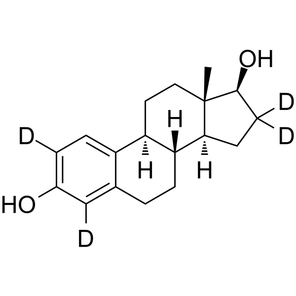 Estradiol-d4 Chemical Structure Estradiol-d4(Synonyms: β-Estradiol-d4; 17β-Estradiol-d4; 17β-Oestradiol-d4)