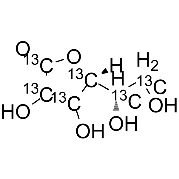 L-Ascorbic acid-13C6 Chemical Structure L-Ascorbic acid-13C6(Synonyms: L-Ascorbate-13C6; Vitamin C-13C6)