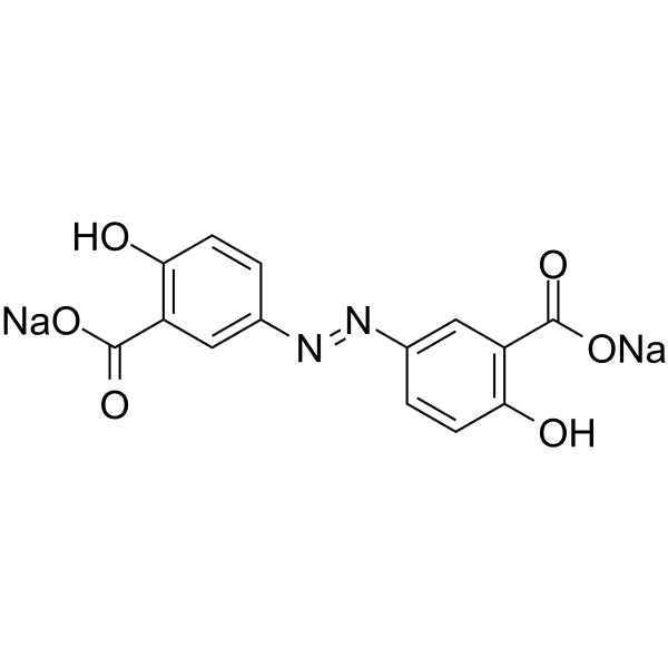 Olsalazine Disodium Chemical Structure Olsalazine Disodium(Synonyms: 奥沙拉秦钠)