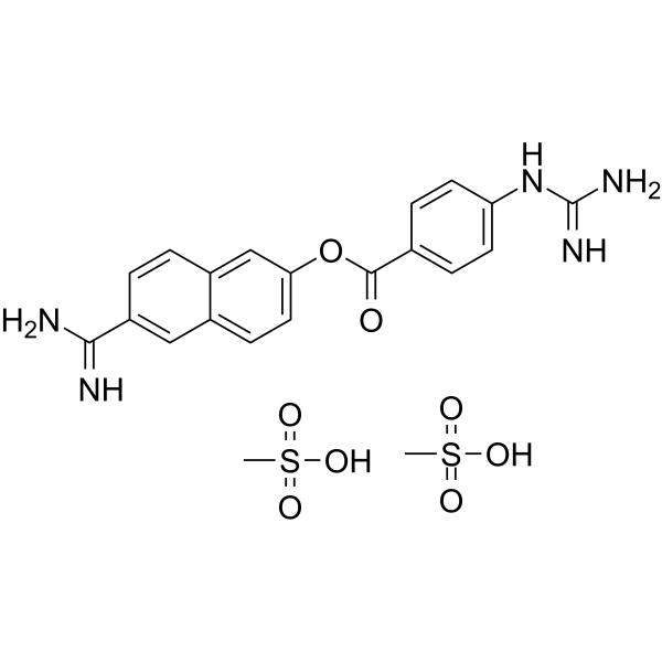 Nafamostat mesylate(Synonyms: 甲磺酸萘莫司他; FUT-175)